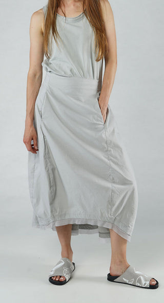 PRE-ORDER - Skirt with Mesh Detail Hem in Grey Skirt with Mesh Detail Hem in Grey