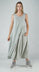 PRE-ORDER - Sleeveless Dress with Flared Insert in Malibu (Pictured in Grey)