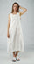 PRE-ORDER - Sleeveless Dress with Mesh Edging in Offwhite Sleeveless Dress with Mesh Edging in Offwhite