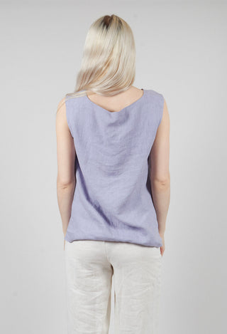 Sleeveless Linen Top in Lavanda