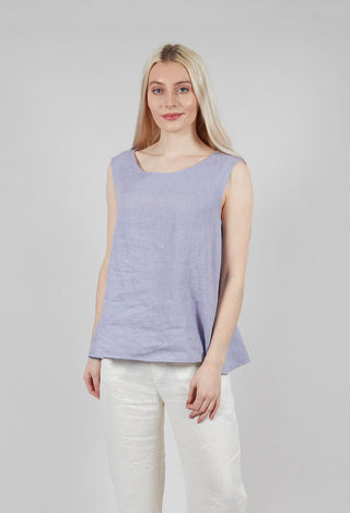 Sleeveless Linen Top in Lavanda