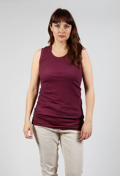 Sleeveless Tank in Merlot Cloud