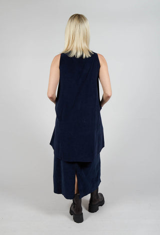 Sleeveless Tunic V in Ink