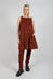 Sleeveless Tunic V in Rust