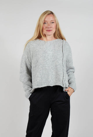 Slouchy Knit Jumper in Grey