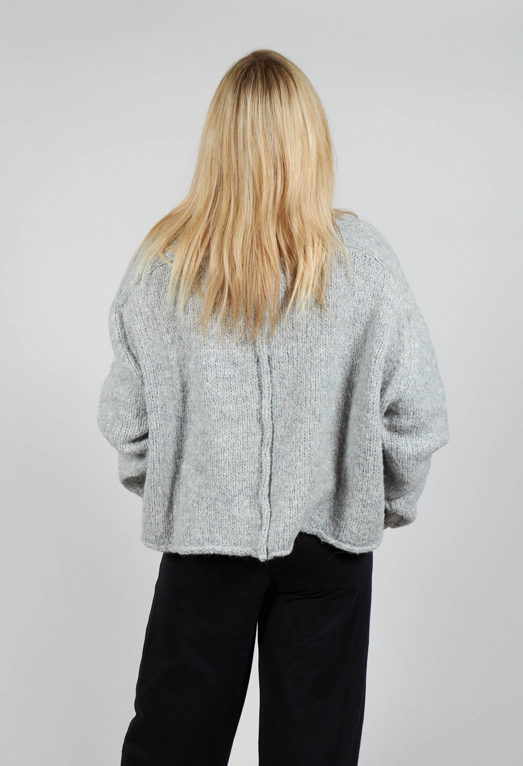 Slouchy Knit Jumper in Grey