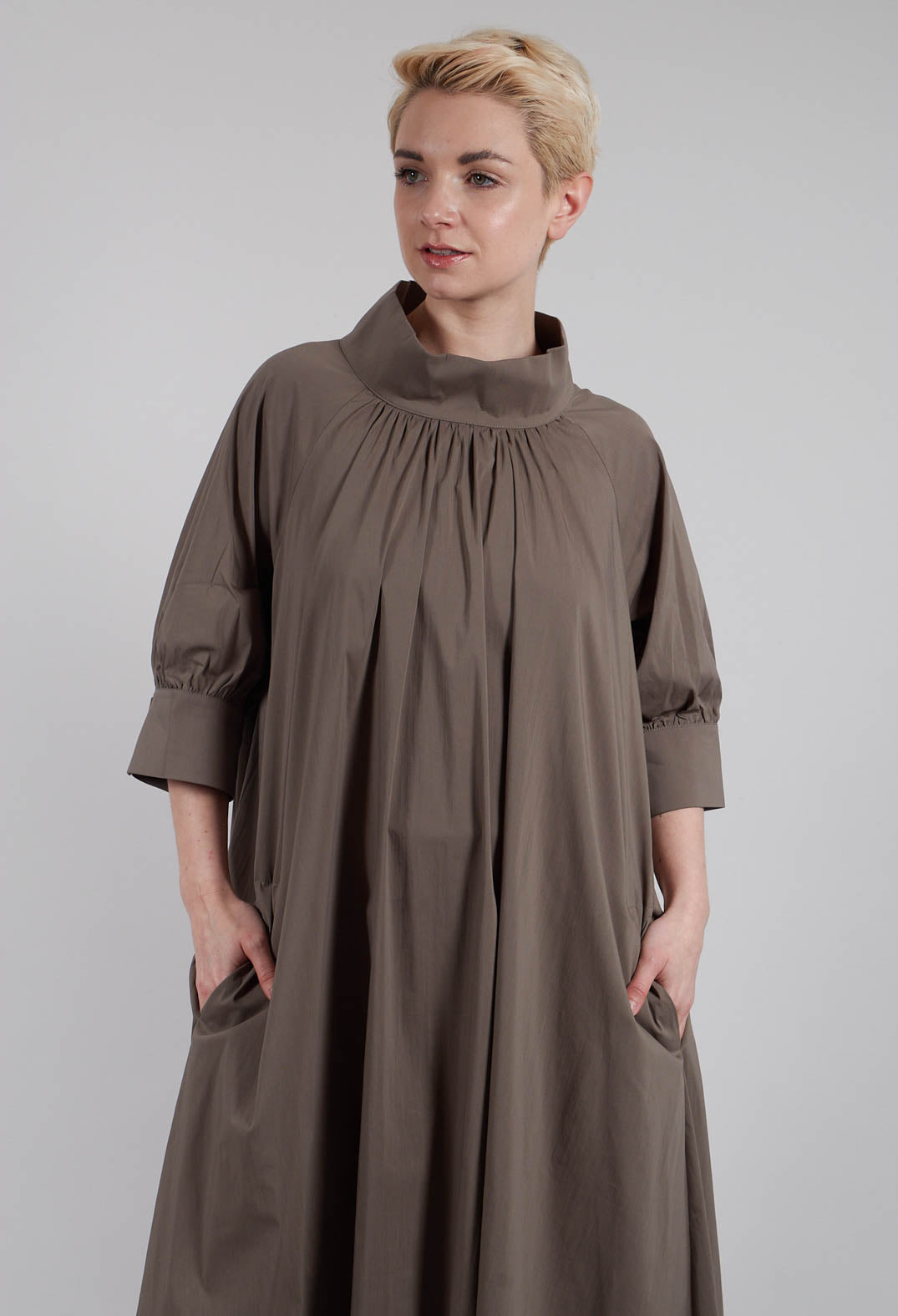 Smock Dress in Khaki