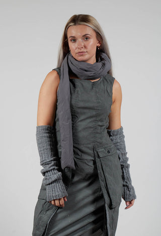 Smooth Puffer Scarf in Coal Cloud