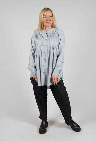 Sonoro Blouse with Quilted Tucks in Stone