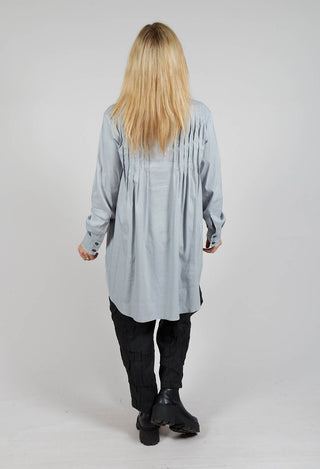 Sonoro Blouse with Quilted Tucks in Stone