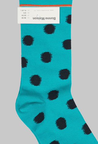 Spot Patterned Socks in Pois Viridien