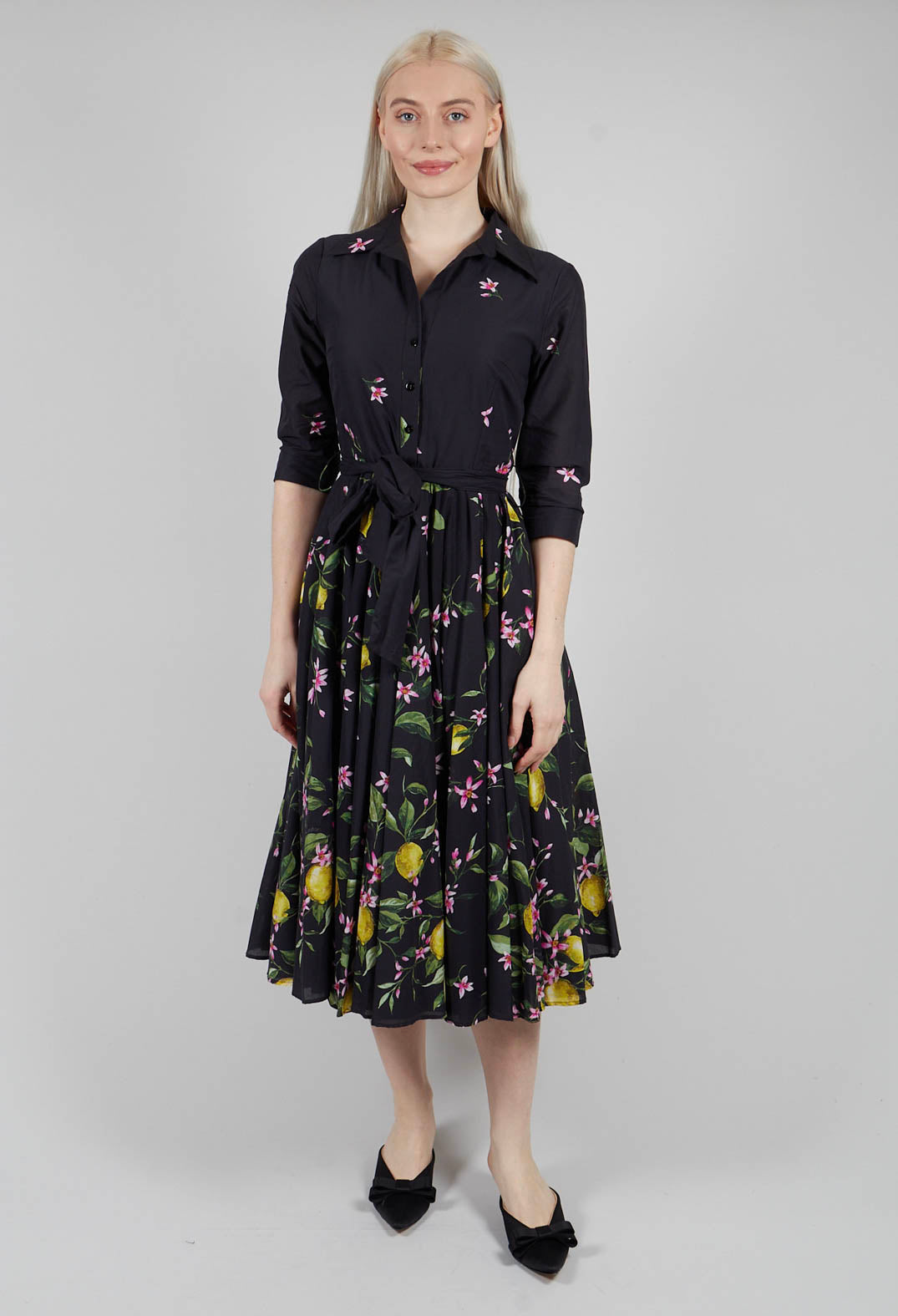 Spritz Dress in Nero Limoni