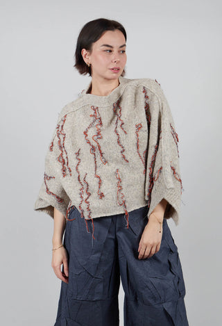 Stitch Feature Jumper in Beige