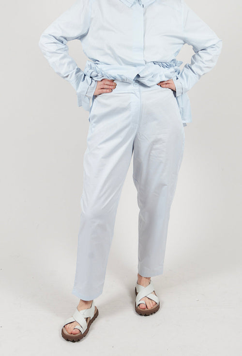 Straight Leg Trouser in Ice Blue