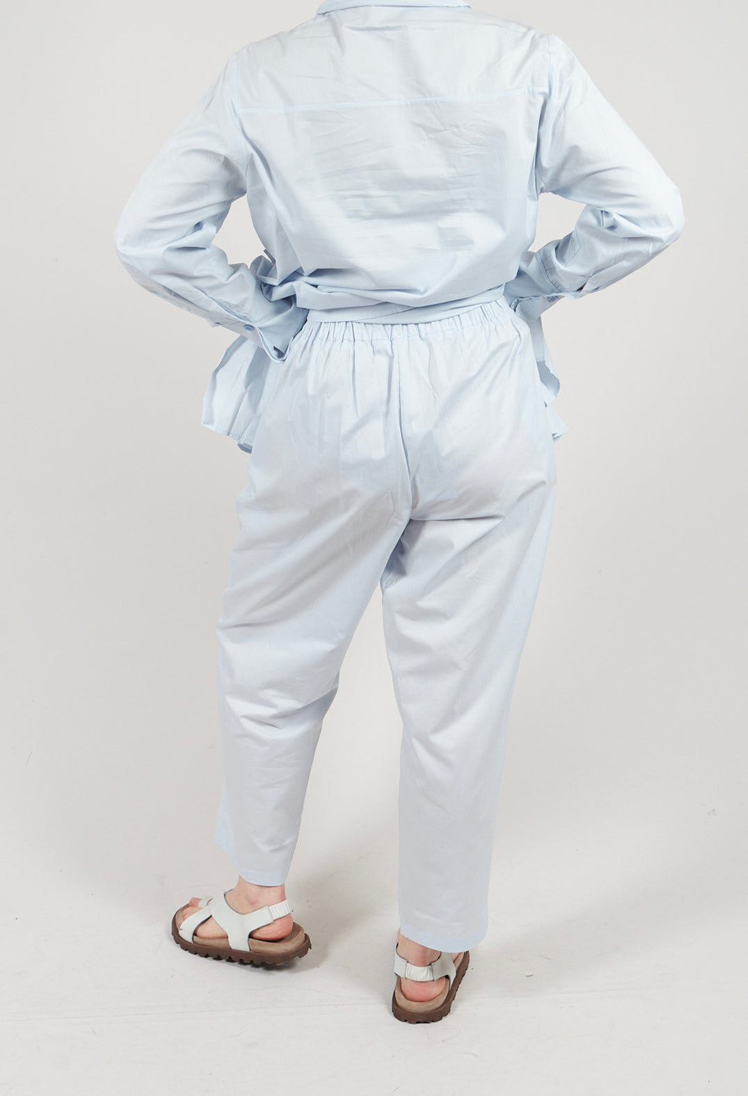 Straight Leg Trouser in Ice Blue