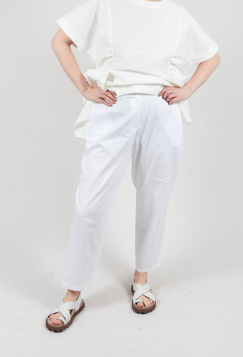 Straight Leg Trouser in White