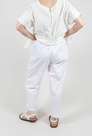 Straight Leg Trouser in White