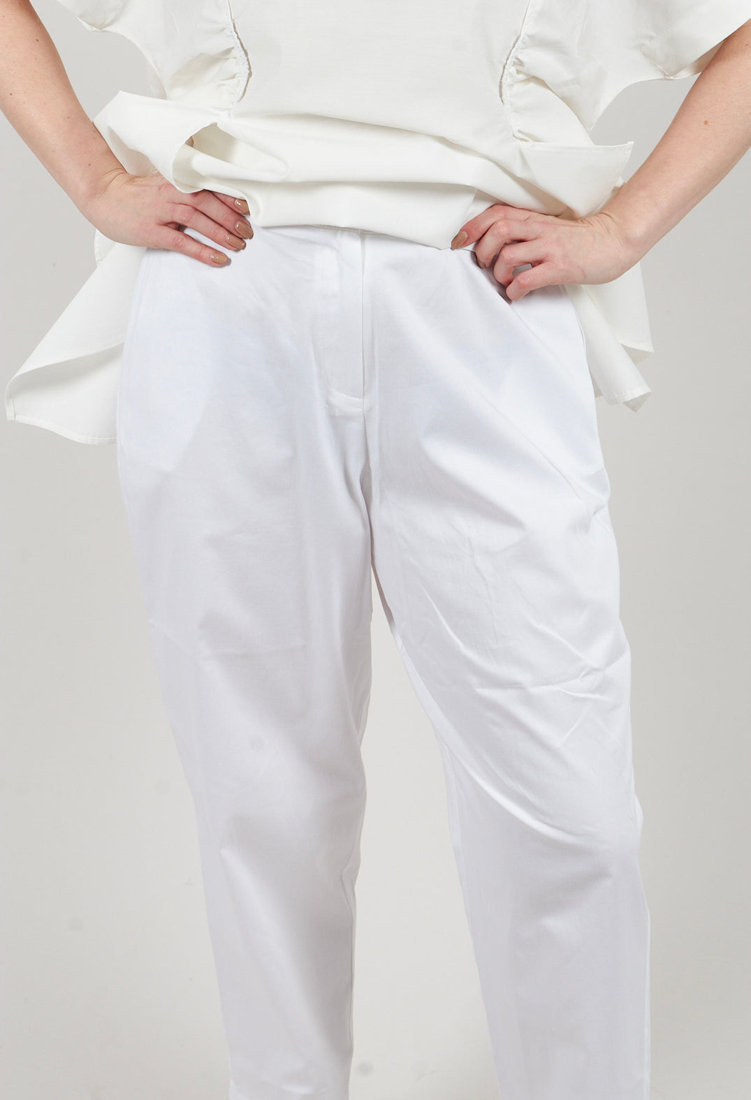 Straight Leg Trouser in White