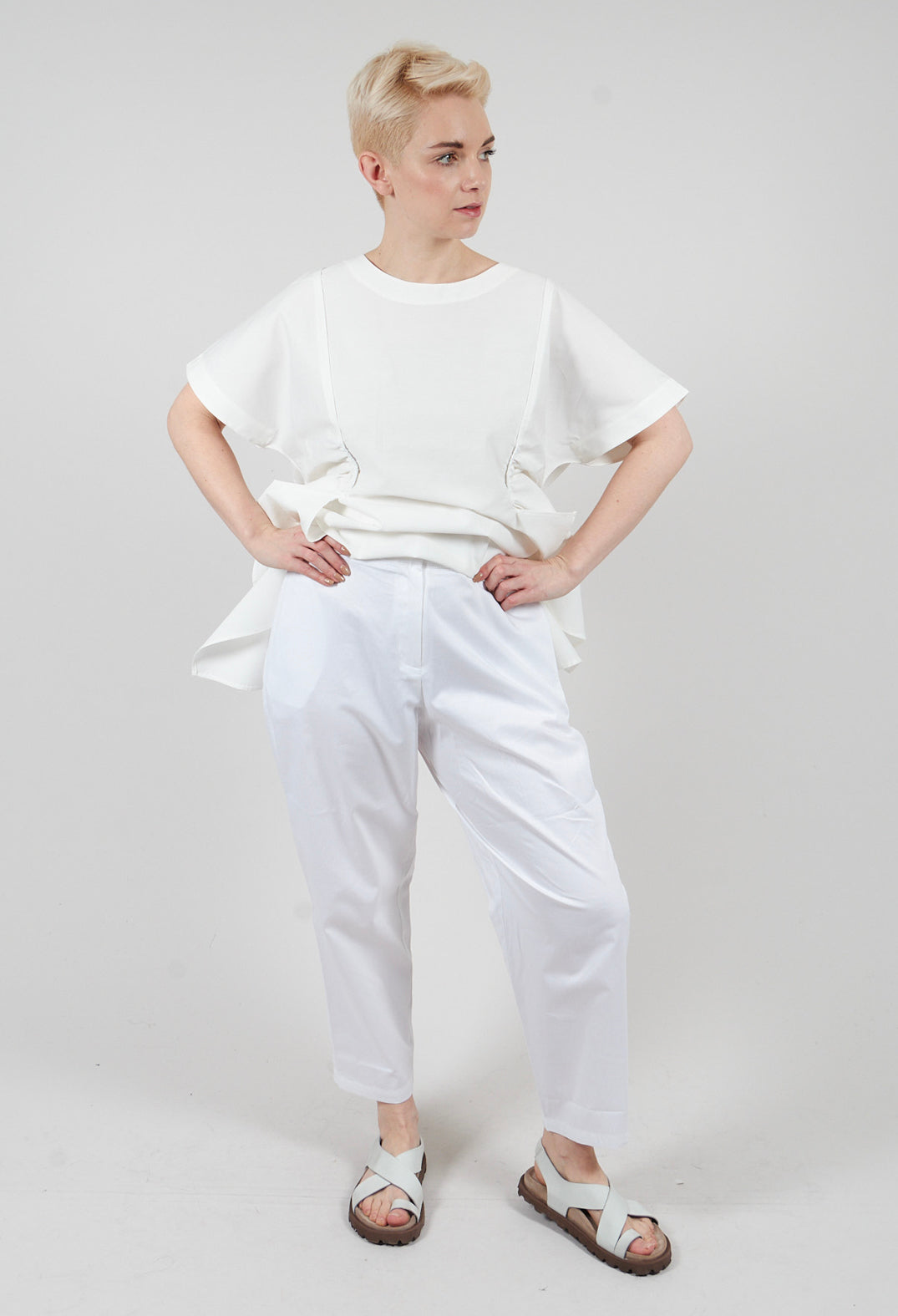 Straight Leg Trouser in White