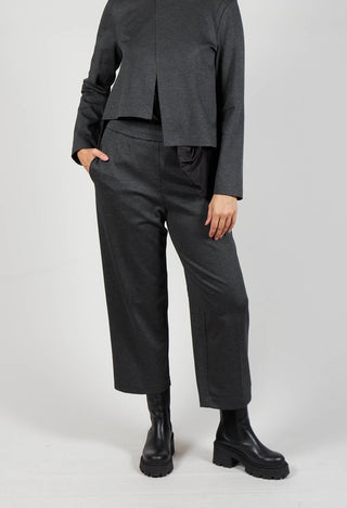 Straight Leg Trousers in Antracite Melange