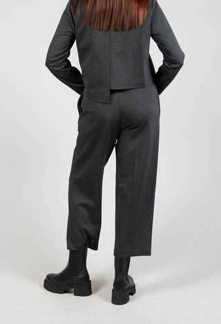 Straight Leg Trousers in Antracite Melange