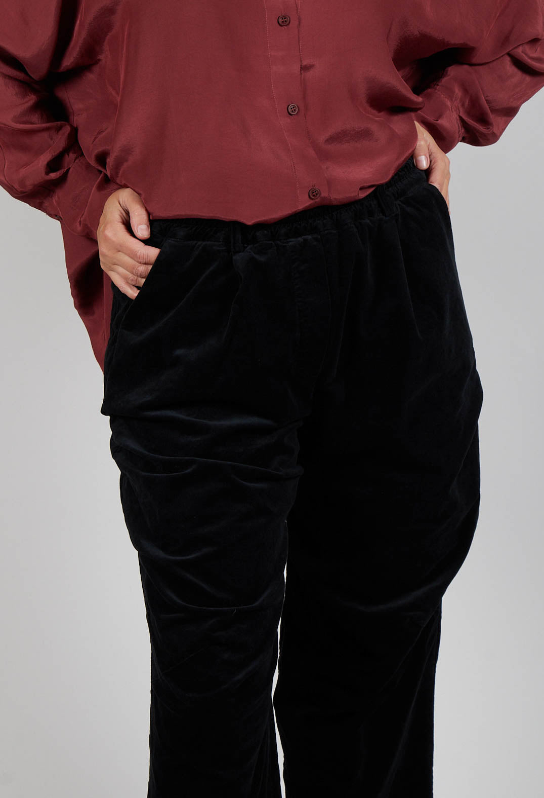 Straight Leg Trousers in Black