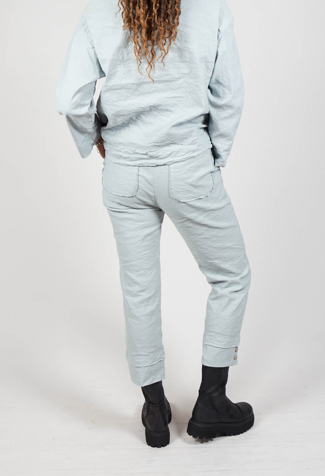 Straight Leg Trousers in Ghiaccio