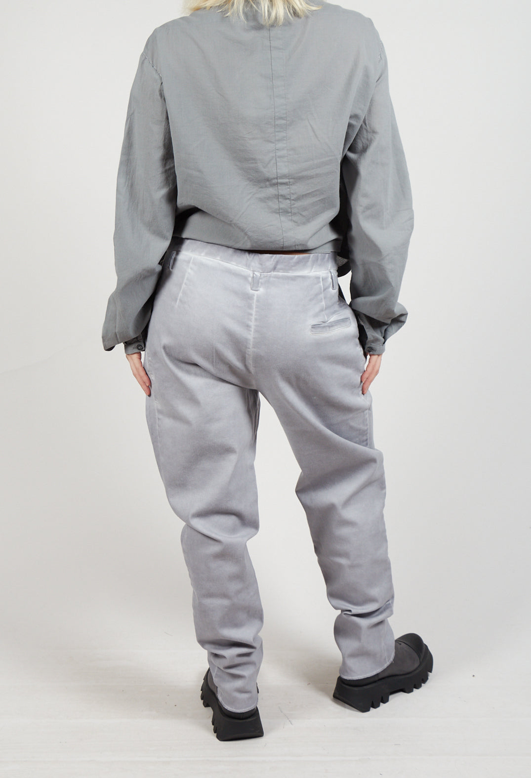 Straight Leg Trousers in Grey