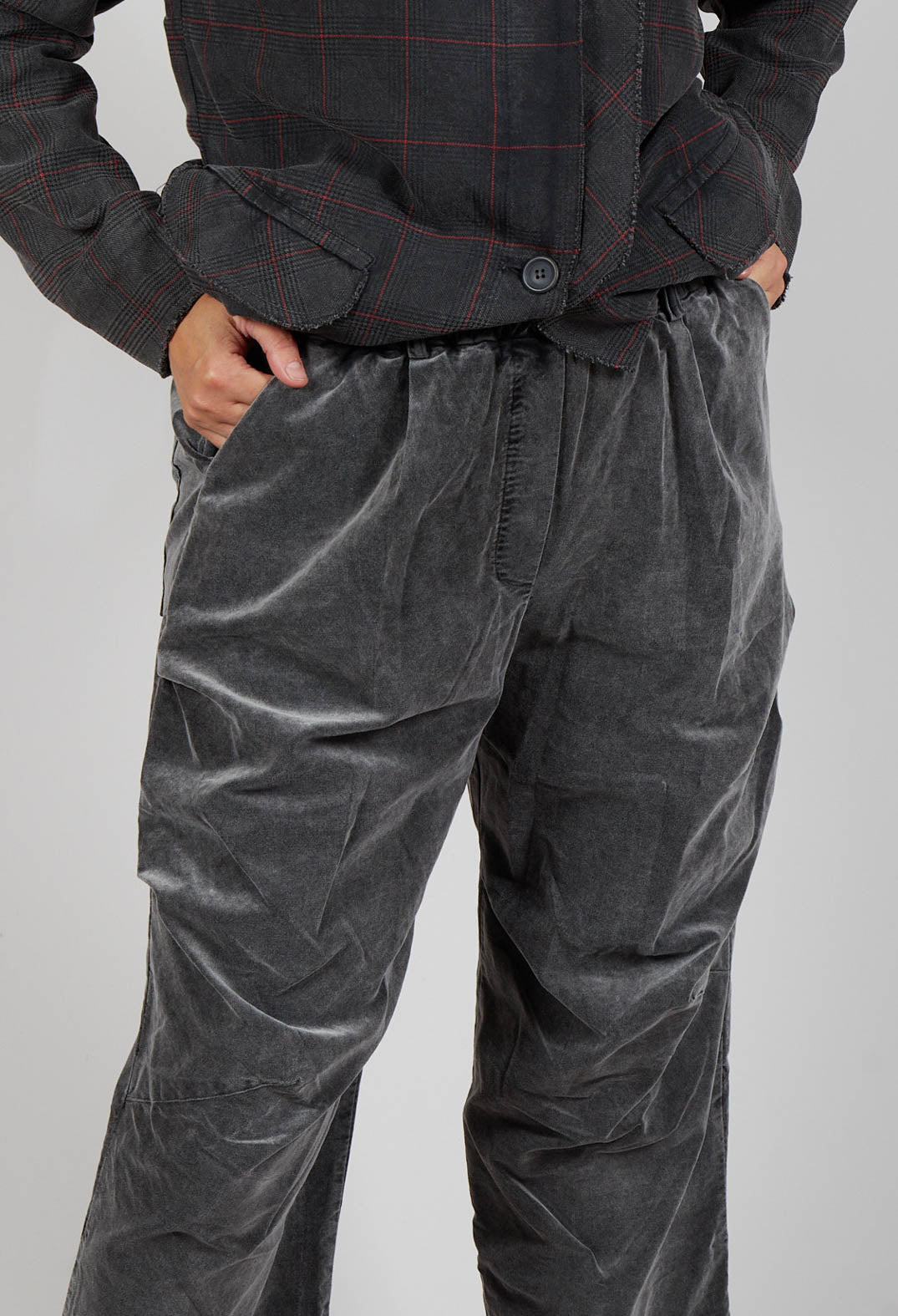 Straight Leg Trousers in Pewter