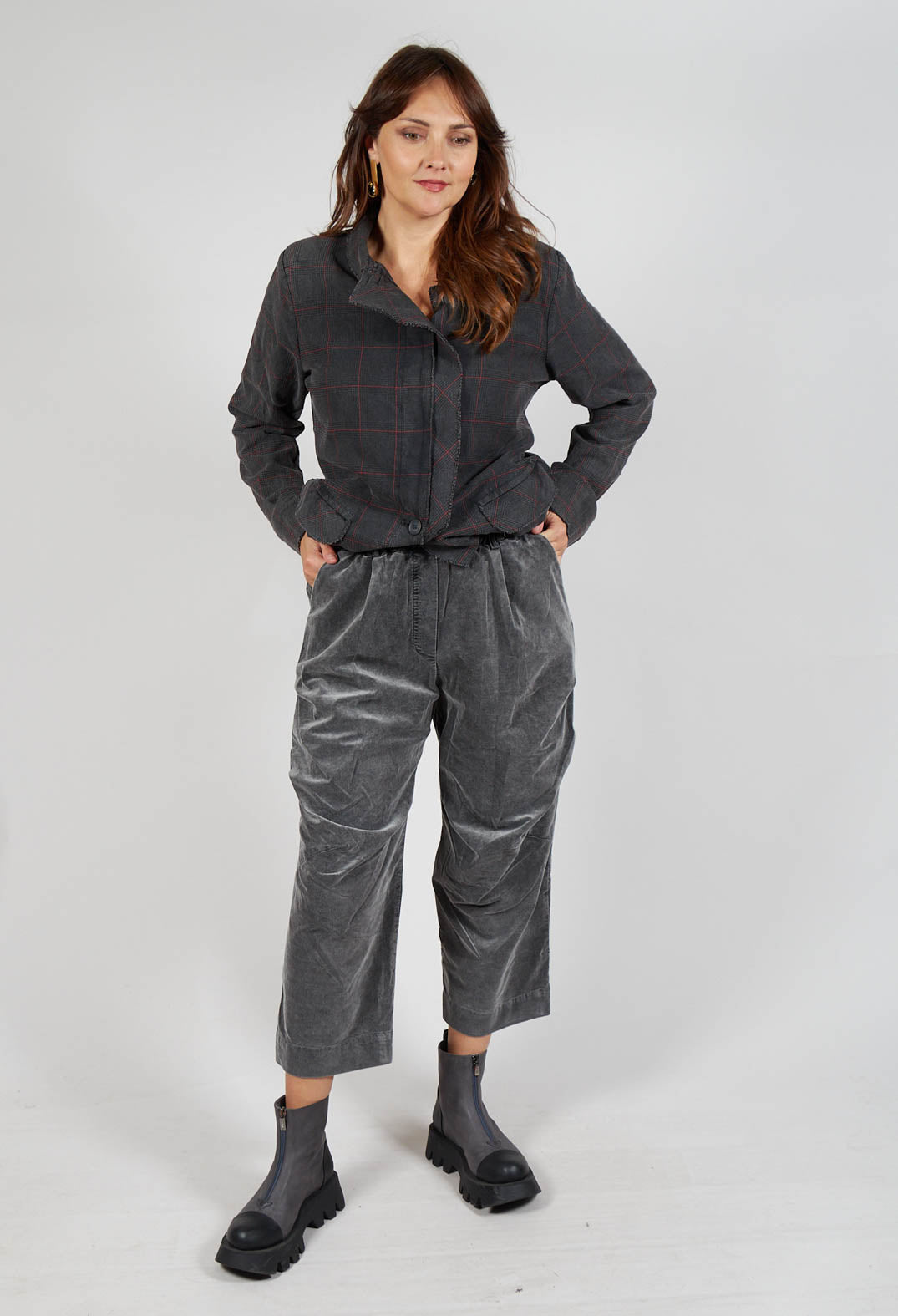 Straight Leg Trousers in Pewter