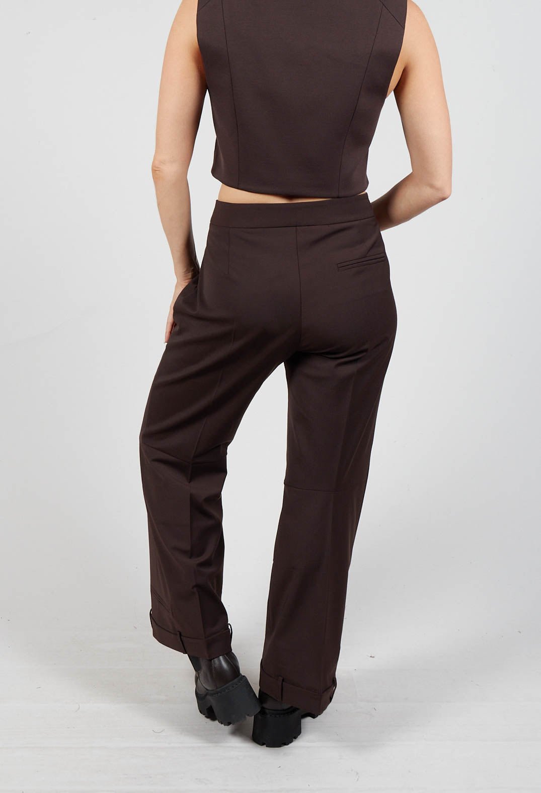 Straight Leg Trousers with Feature Hems in Java