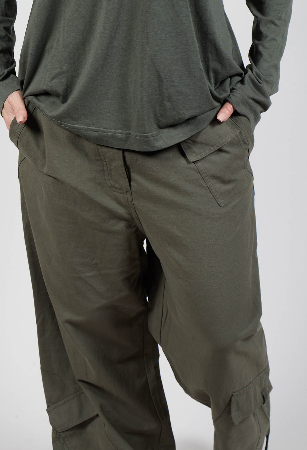 Straight Leg Utility Trousers in Camp