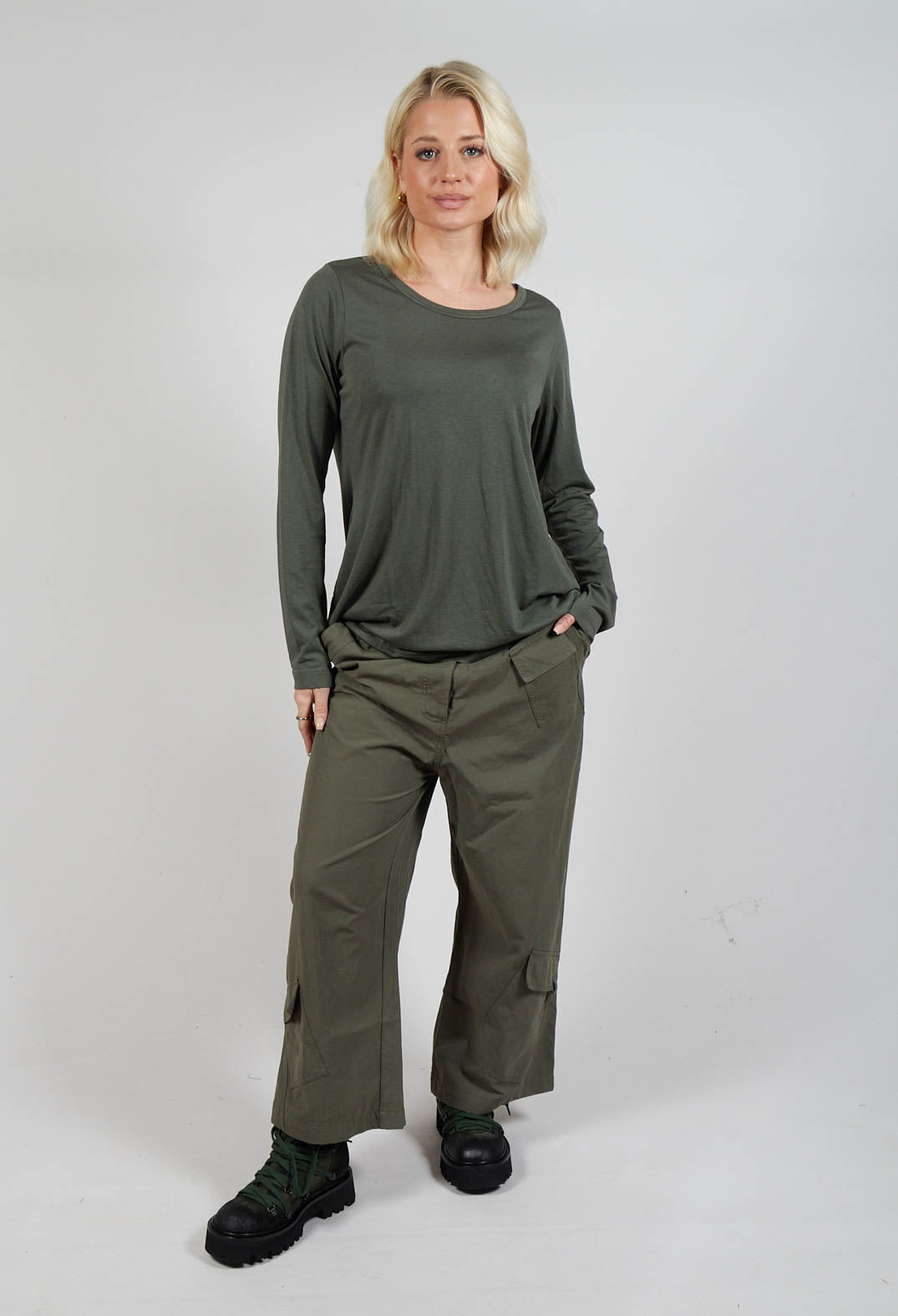 Straight Leg Utility Trousers in Camp