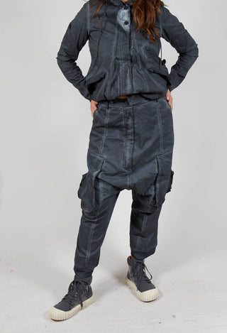 Straight Leg Utility Trousers in Coal Cloud