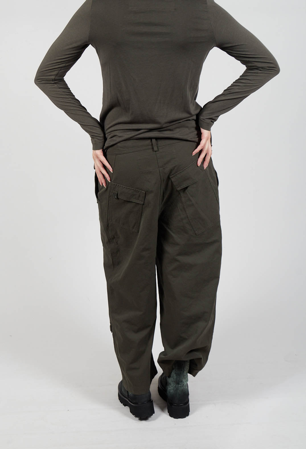 Straight Leg Utility Trousers in Jungle