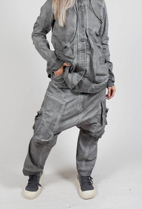 Straight Leg Utility Trousers in Pencil Cloud