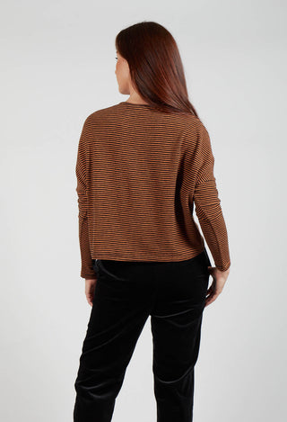 Stripe Cardigan in Zucca