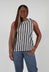 Stripe Top in Light Grey