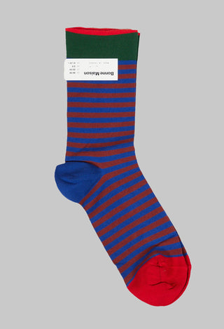 Striped Design Socks in Rayure Ardoise