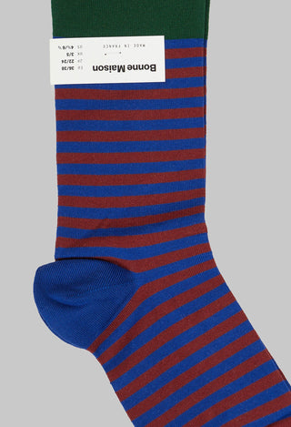 Striped Design Socks in Rayure Ardoise