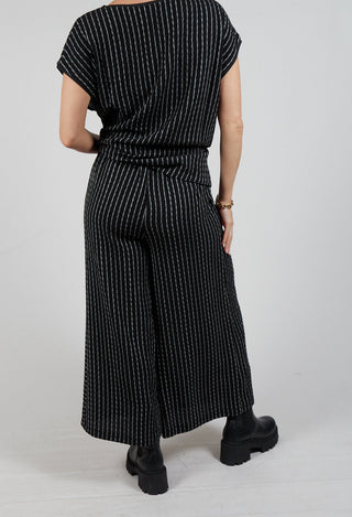 Striped Joso Trousers in Black