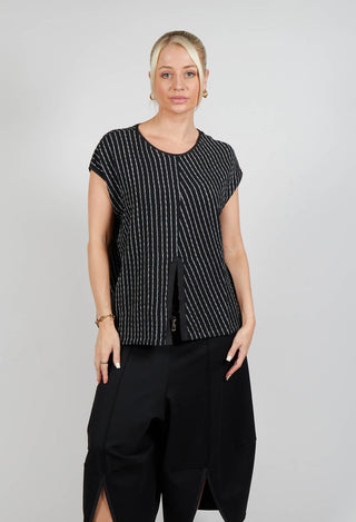 Striped Juci Top in Black