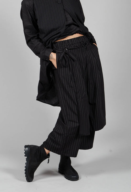 Striped Pleated Culottes