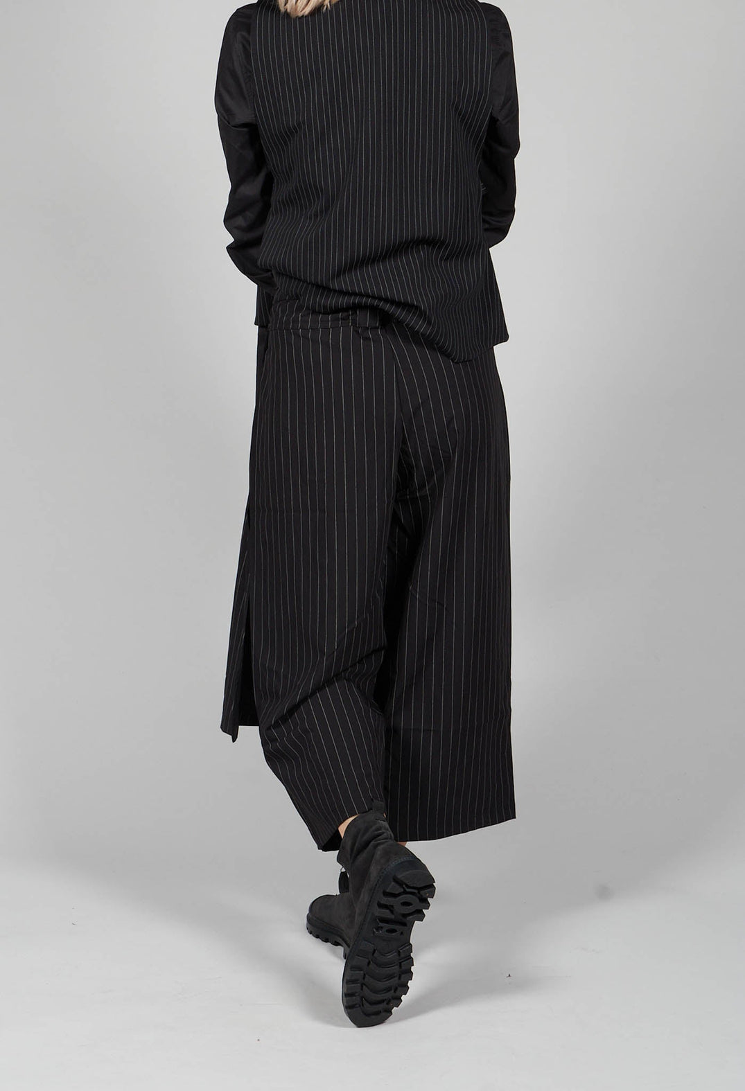 Striped Pleated Culottes