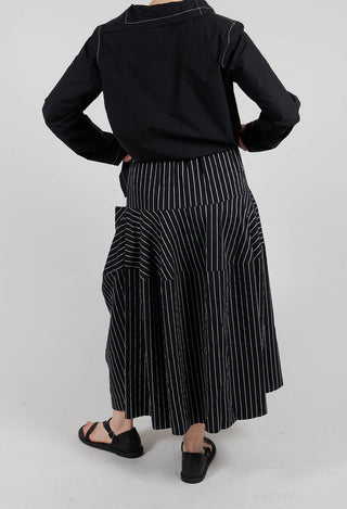 Striped Skirt in Black and White