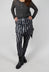 T Pant Drop Crotch Trousers in Stripe