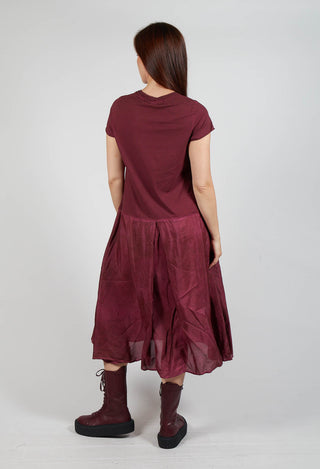 T-Shirt Pocket Dress in Merlot Cloud