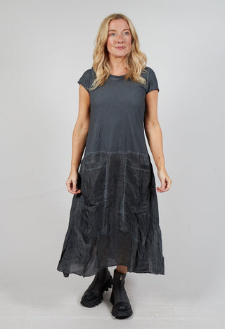 T-Shirt Pocket Dress in Slate Cloud