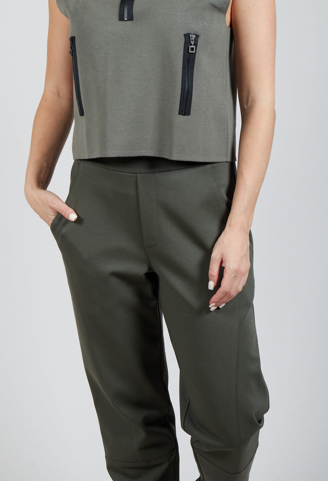 Tailored Trousers in Kaki