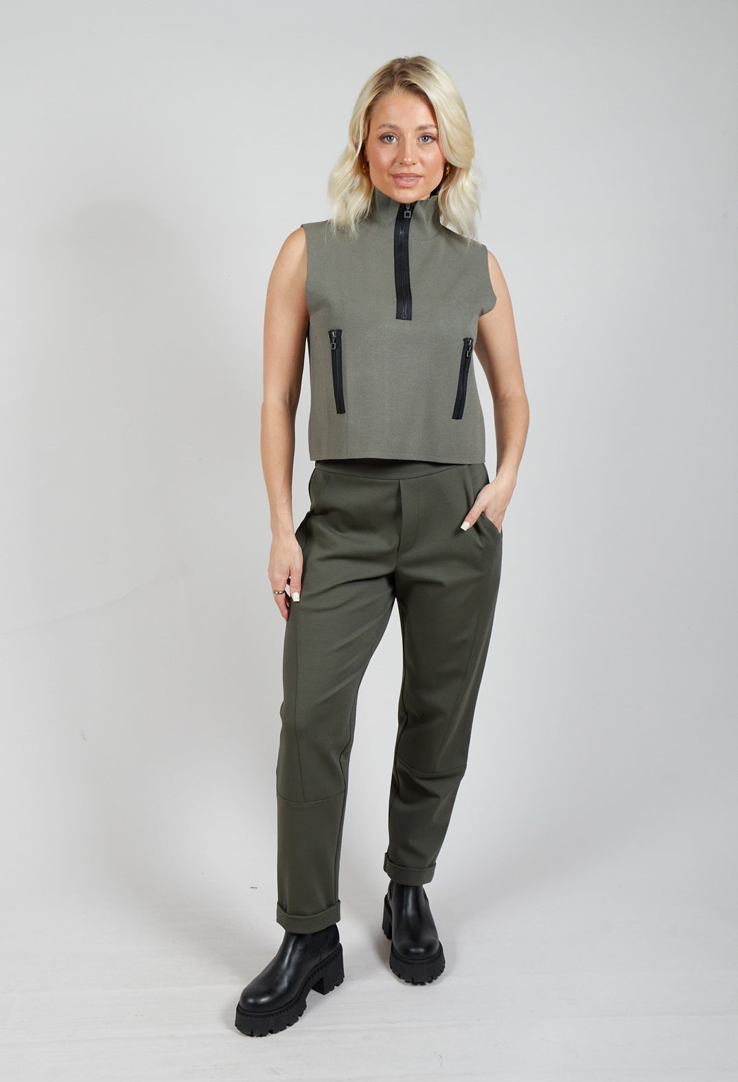 Tailored Trousers in Kaki